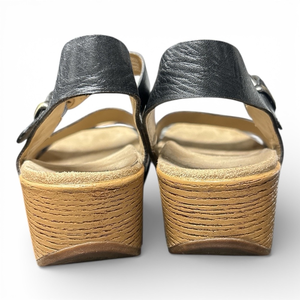 Dansko Lindsay Black Leather Sandal, Women's Size 39/8-8.5 - Picture 4 of 6